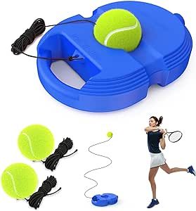 CHEGIF Tennis Trainer Rebound Ball with 3 String Balls, Solo Tennis Training Equipment for Self-Pracitce,Portable Tennis Practice Training Tools for Adults, Kids, Beginners Sport Exercise