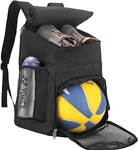 Hsmihair Basketball Backpack&Large Sports Bag with Separate Ball holder & Shoes compartment, Best for Basketball, Volleyball,Football, soccer,Gym,Swim.